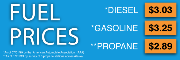 Alaskan Fuel Prices as of 7/01/19